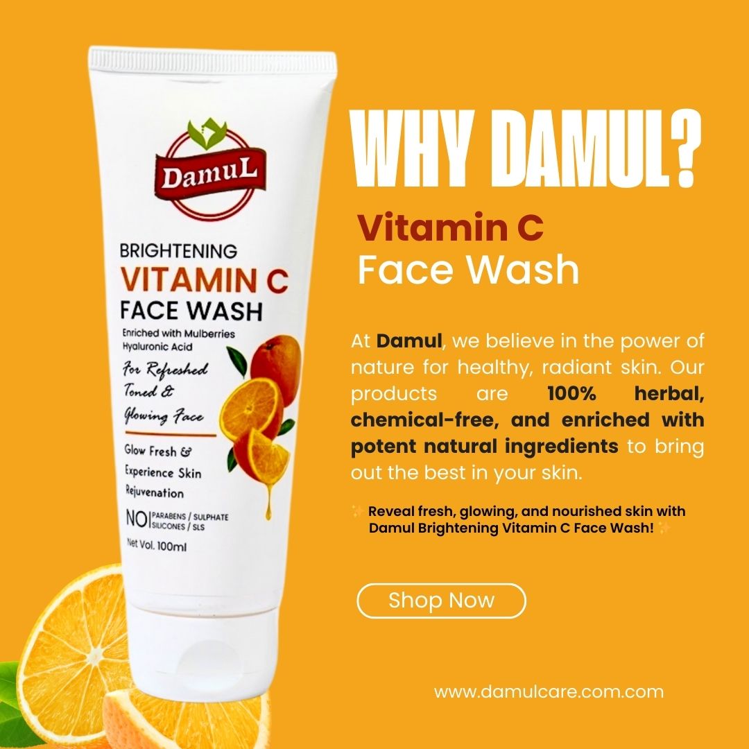 Damul Brightening Vitamin C Face Wash | 100% Natural & Chemical-Free