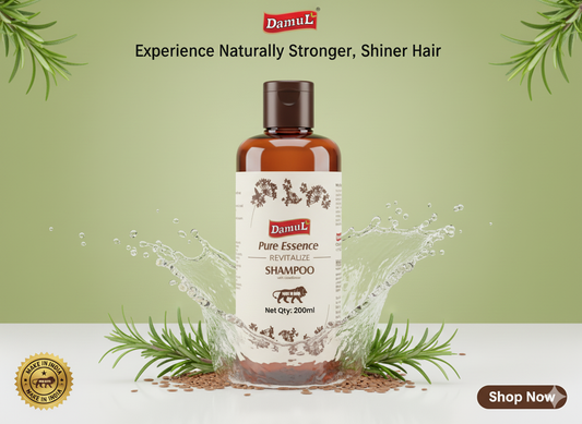 Damul Pure Essence Revitalize Shampoo & Conditioner - Keratin, Argan, Avocado & Flaxseed Oil | Deep Nourishment for Strong, Shiny Hair | Damage Repair, Frizz Control, Hair Fall Reduction