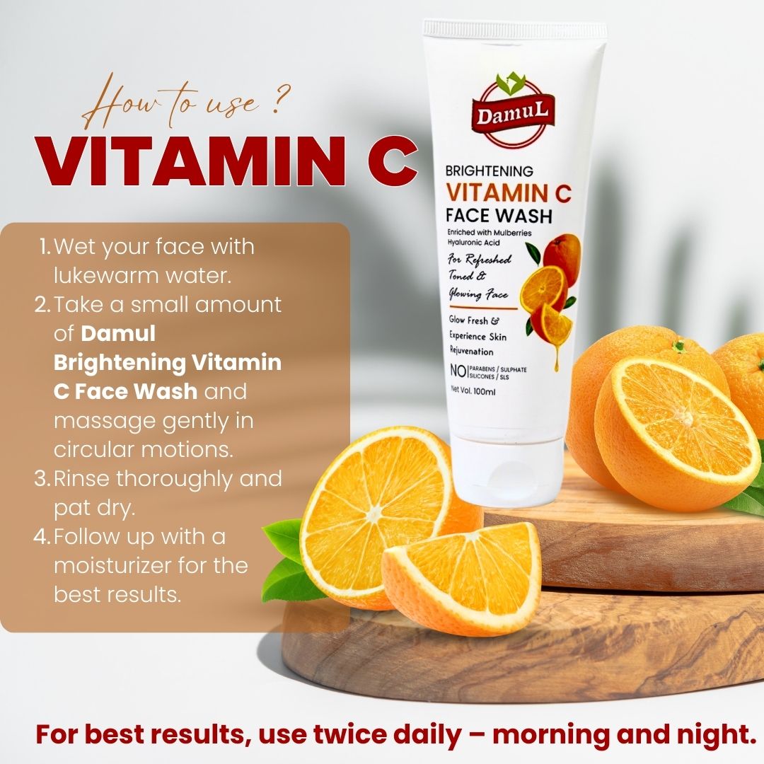 Damul Brightening Vitamin C Face Wash | 100% Natural & Chemical-Free