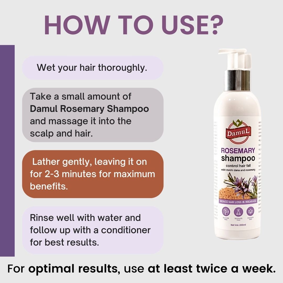 Damul Rosemary Shampoo | 100% Natural & Chemical-Free