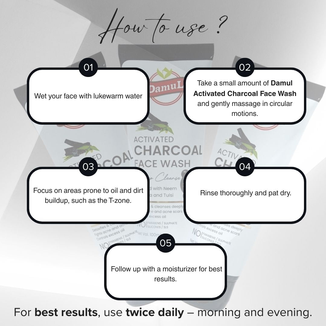 Damul Activated Charcoal Facewash | 100% Natural & Chemical-Free