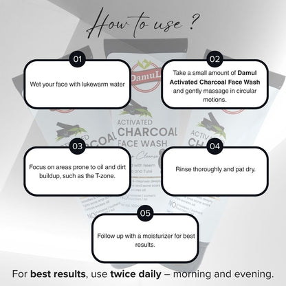Damul Activated Charcoal Facewash | 100% Natural & Chemical-Free