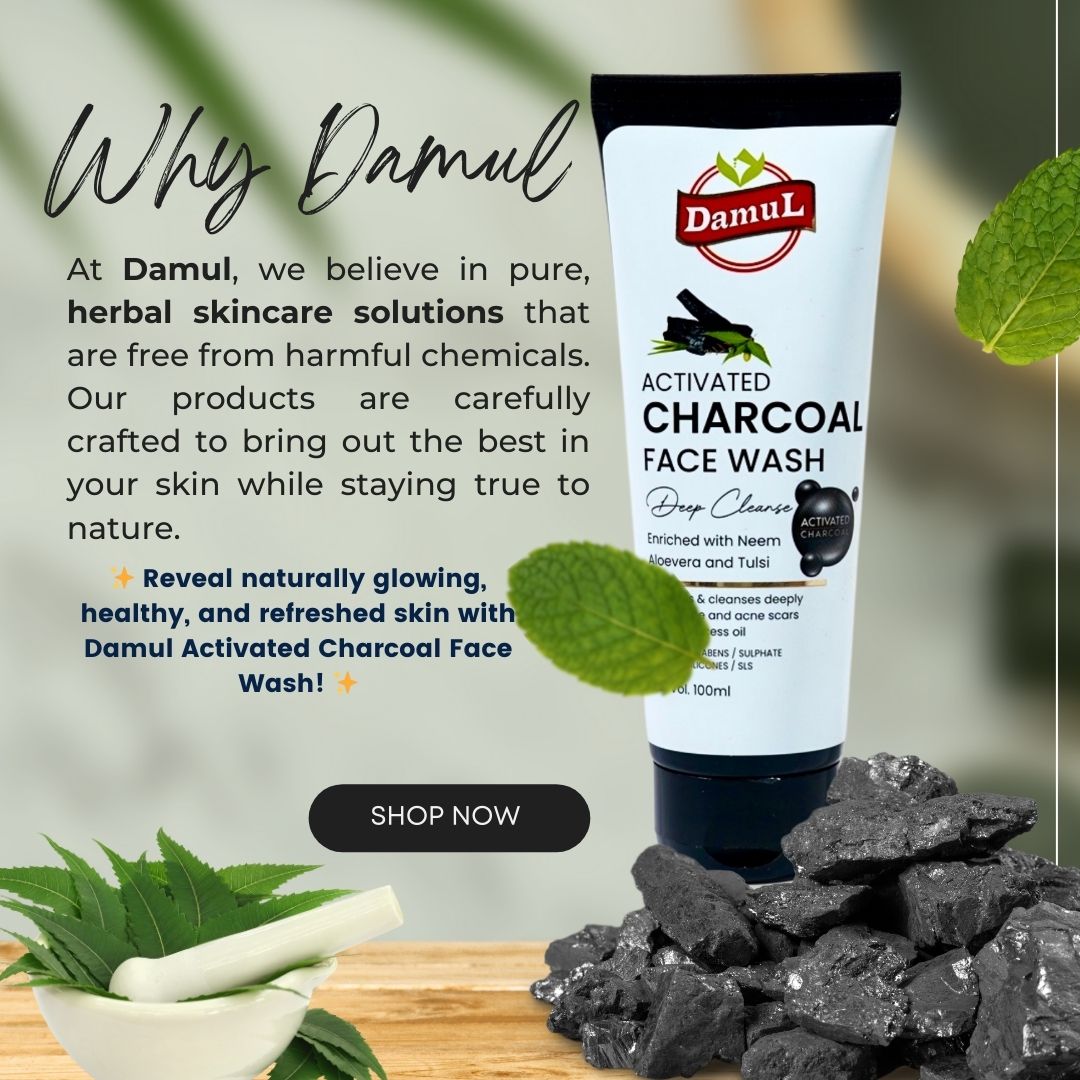 Damul Activated Charcoal Facewash | 100% Natural & Chemical-Free