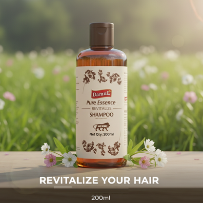 Damul Pure Essence Revitalize Shampoo & Conditioner - Keratin, Argan, Avocado & Flaxseed Oil | Deep Nourishment for Strong, Shiny Hair | Damage Repair, Frizz Control, Hair Fall Reduction