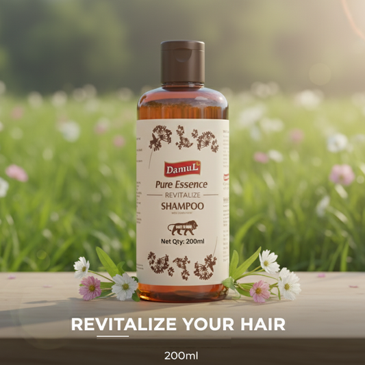 Damul Pure Essence Revitalize Shampoo & Conditioner - Keratin, Argan, Avocado & Flaxseed Oil | Deep Nourishment for Strong, Shiny Hair | Damage Repair, Frizz Control, Hair Fall Reduction
